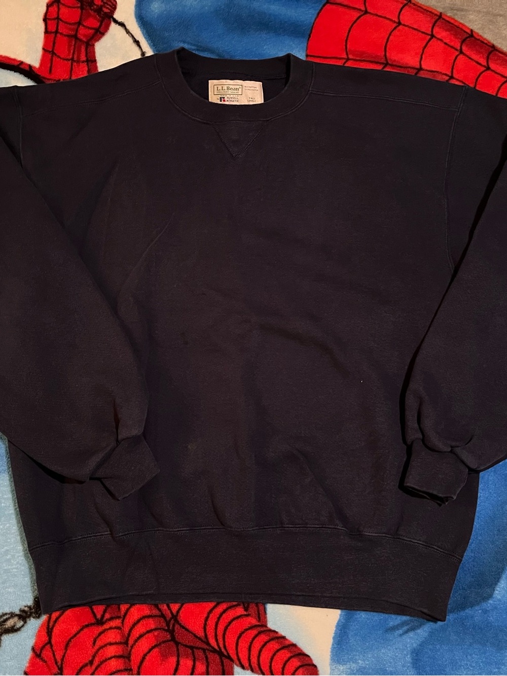 Vintage 90’s LL Bean X Russell Athletic Navy Blue Sweatshirt Large Tall USA